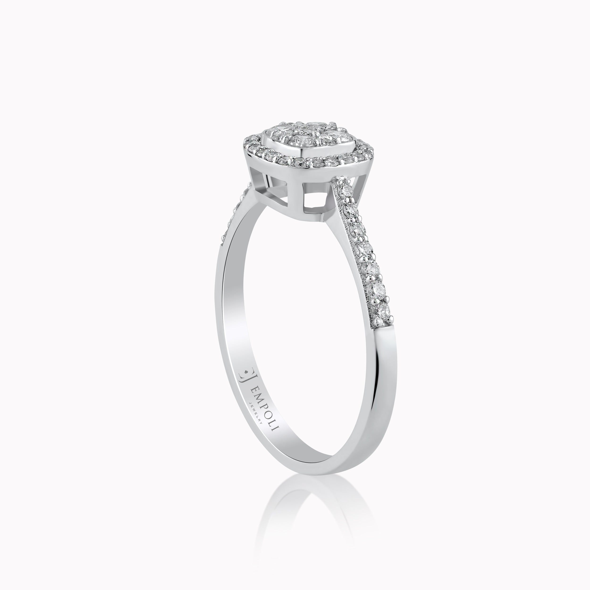 14K White Gold Diamond Ring — 0.47 ct