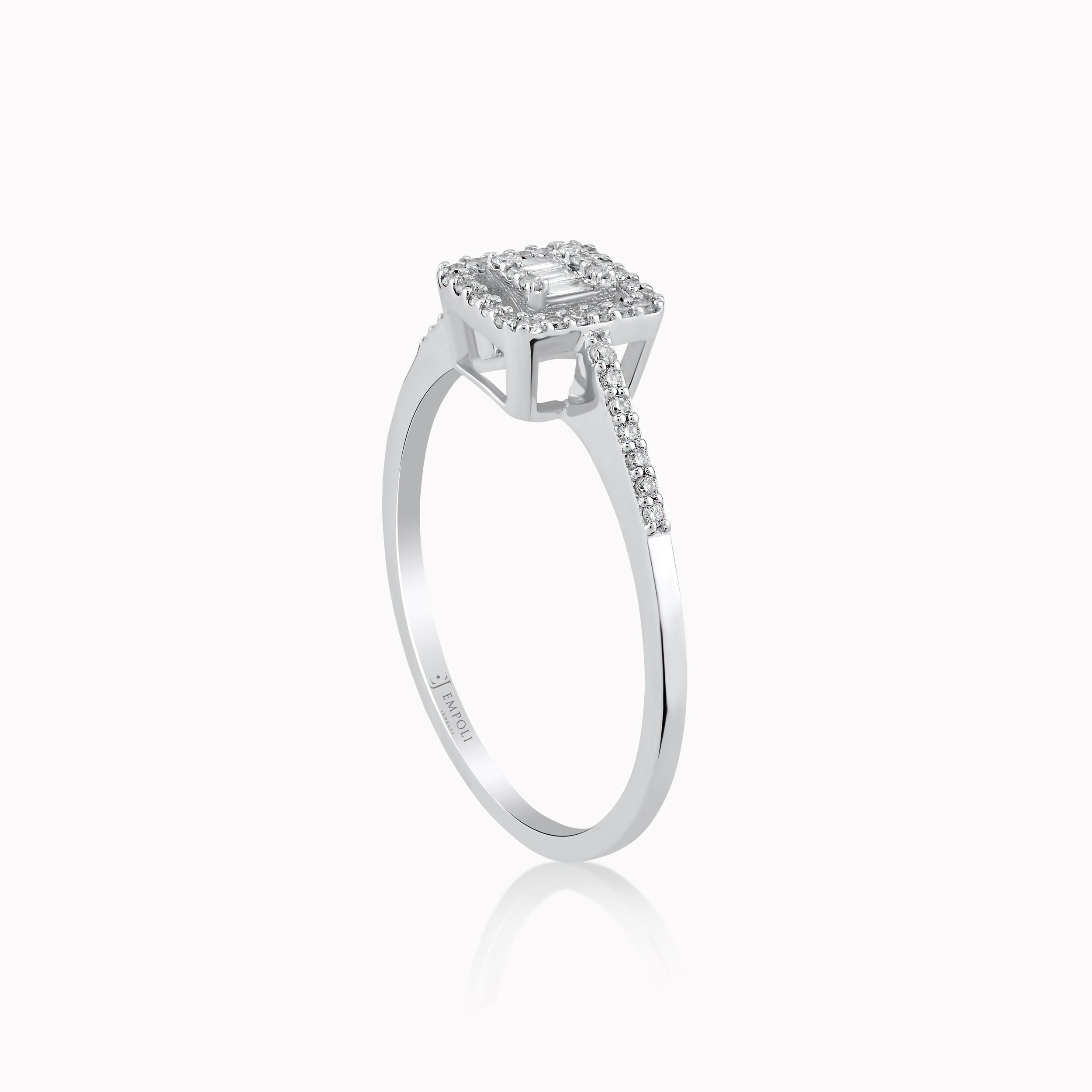 14K White Gold Diamond Ring — 0.18 ct