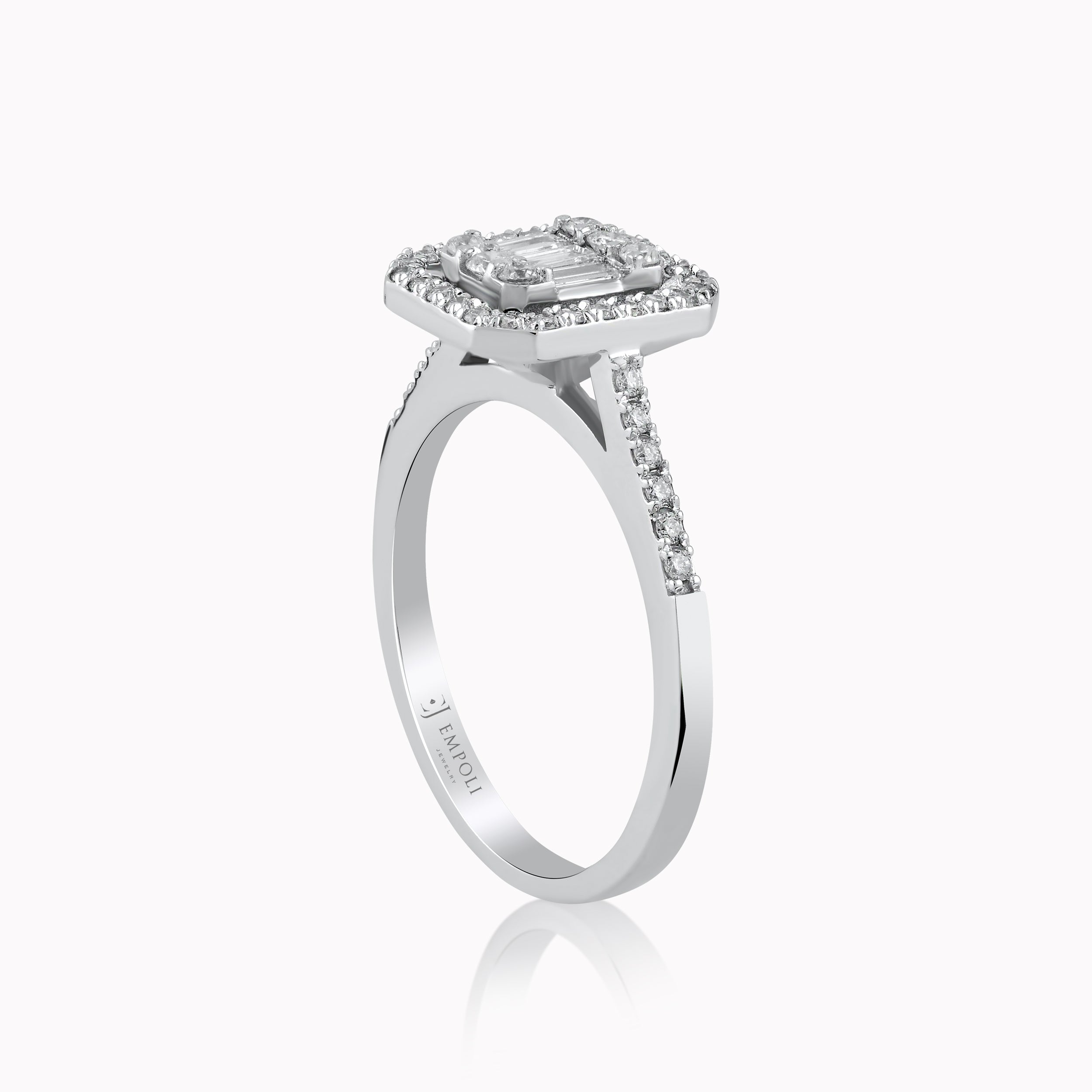 14K White Gold Diamond Ring — 0.24 ct