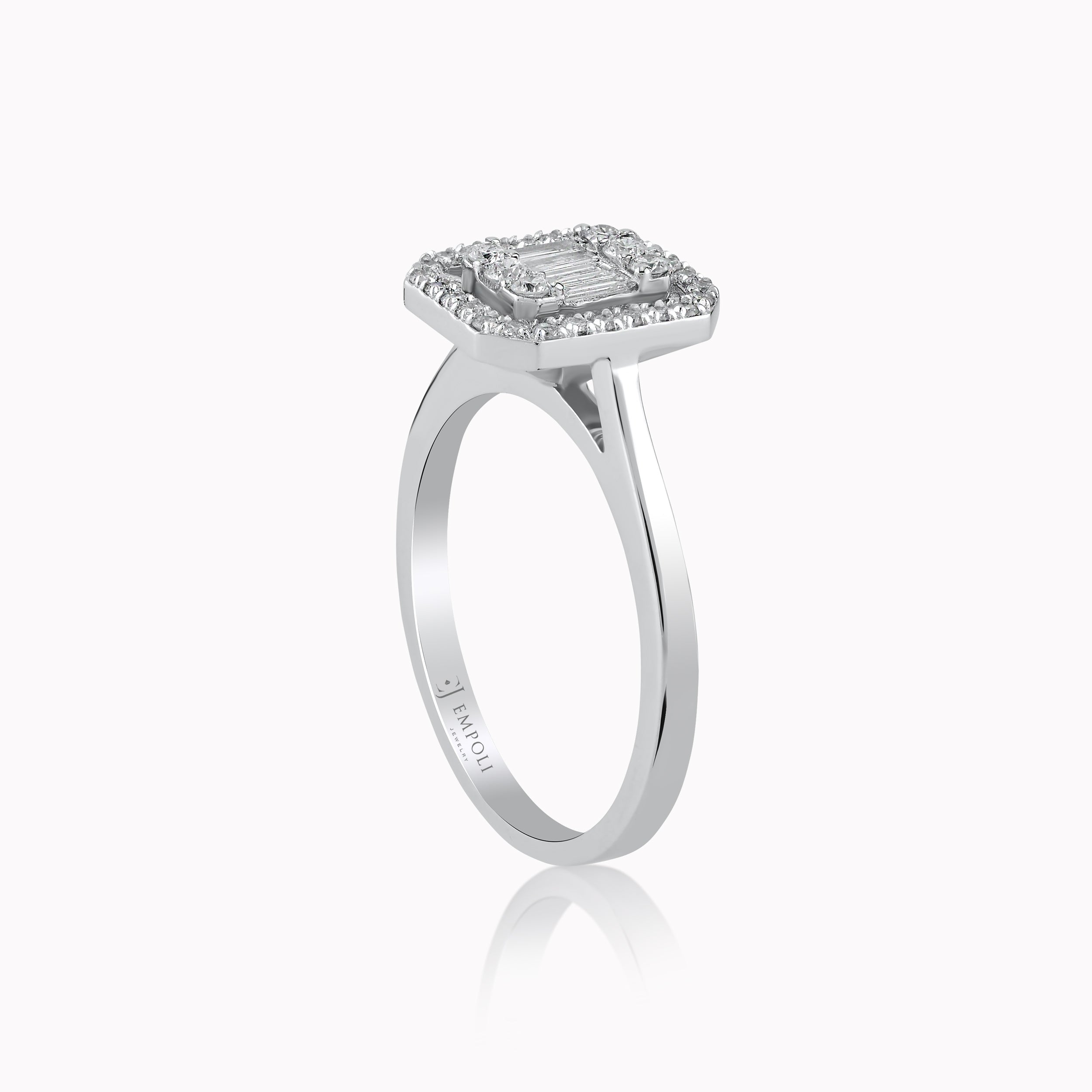 14K White Gold Diamond Ring — 0.36 ct
