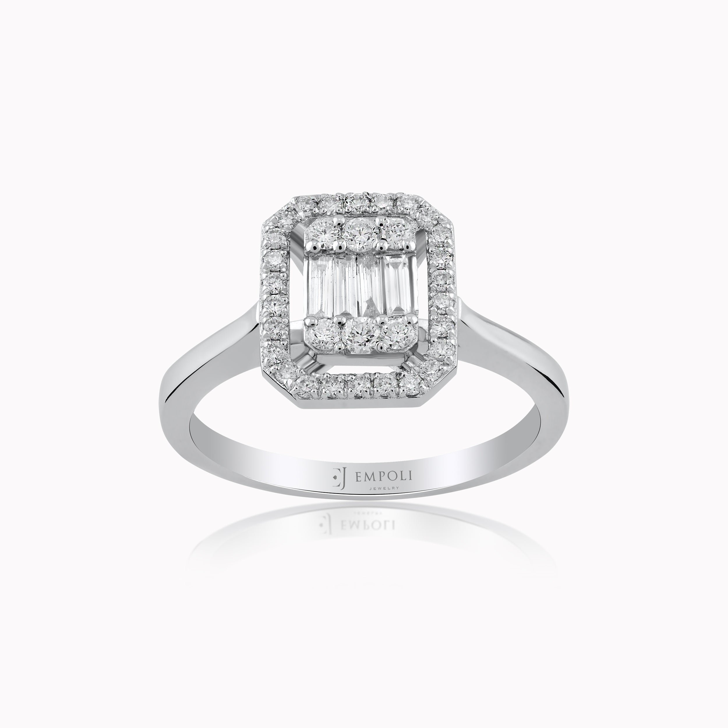 14K White Gold Diamond Ring — 0.36 ct