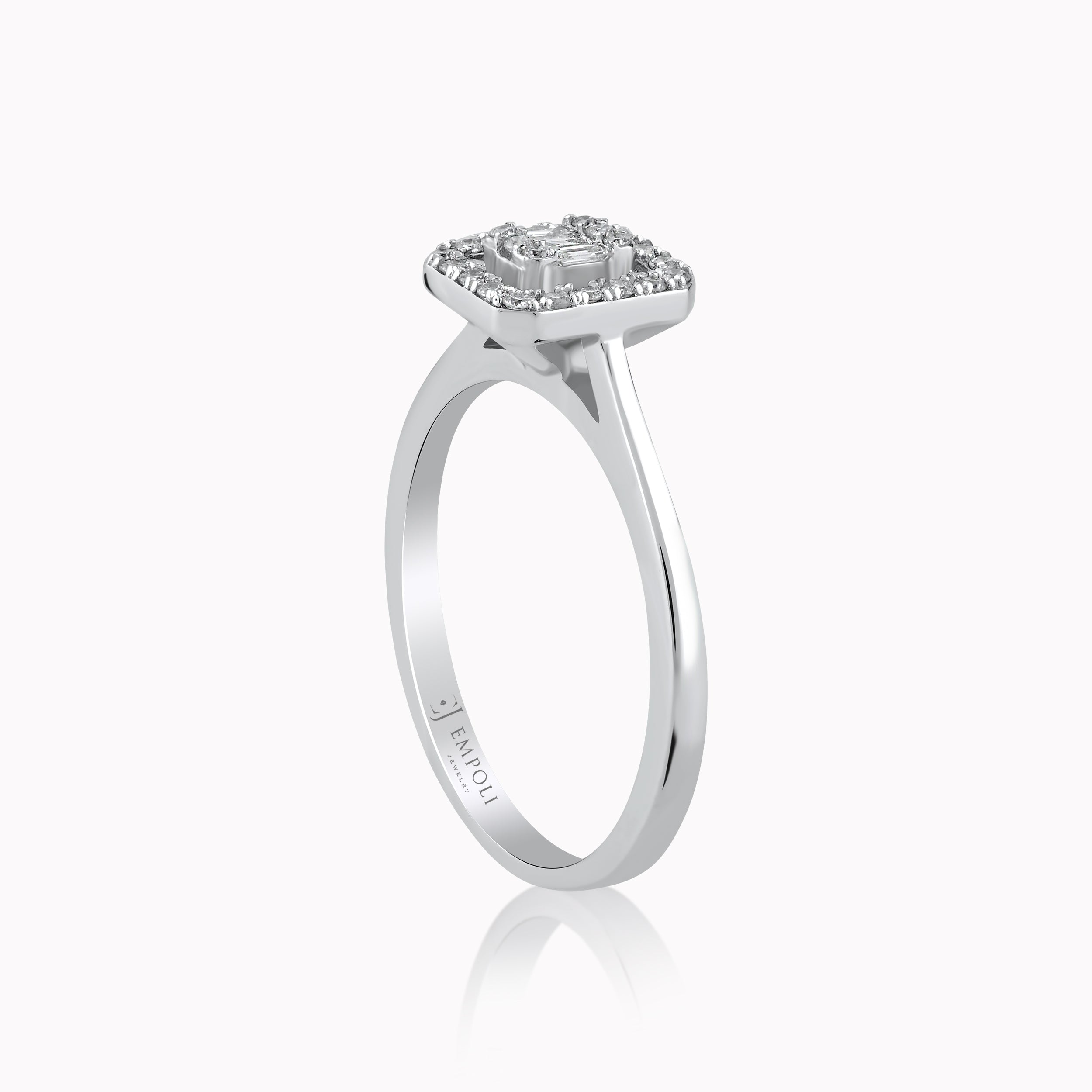 14K White Gold Diamond Ring — 0.16 ct