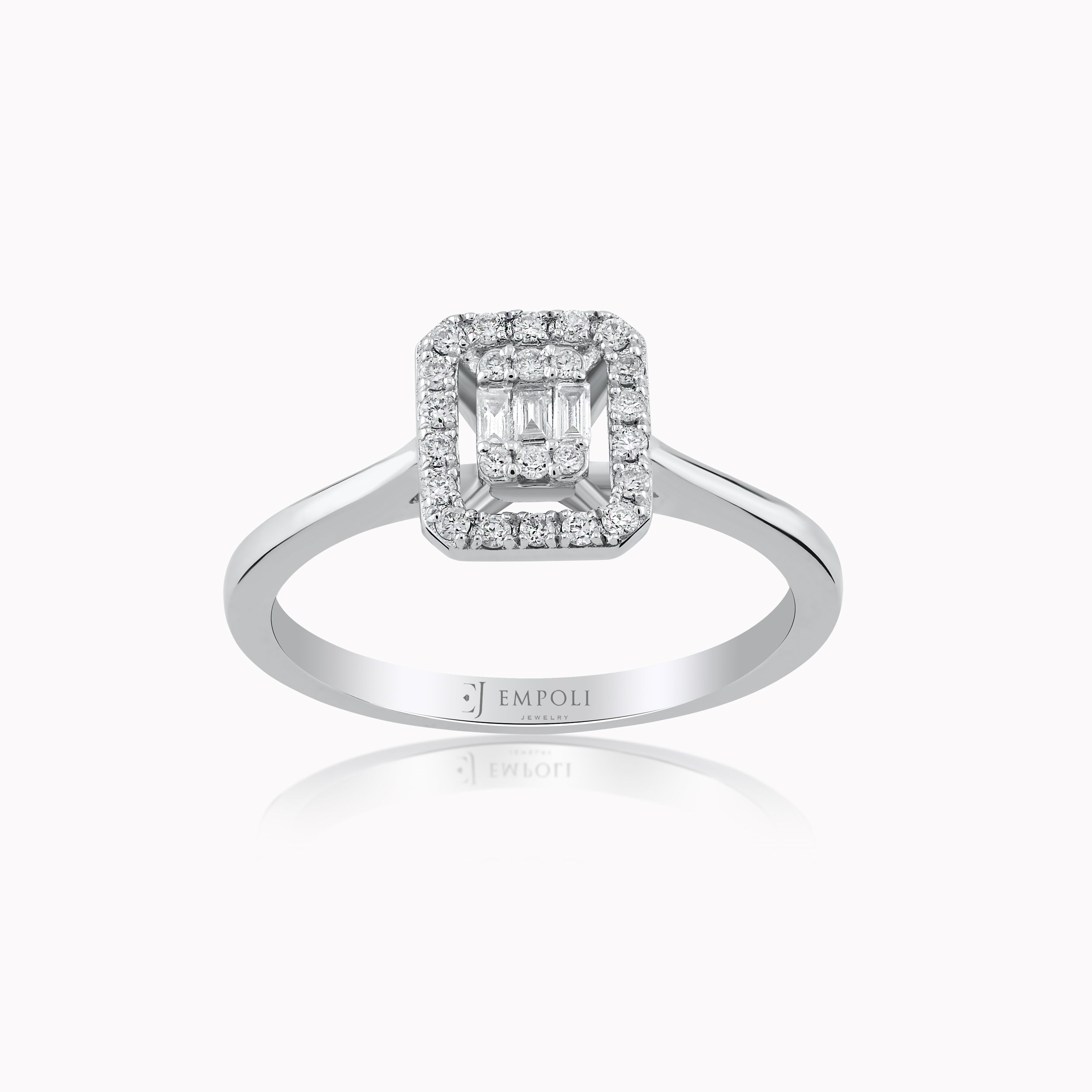 14K White Gold Diamond Ring — 0.16 ct