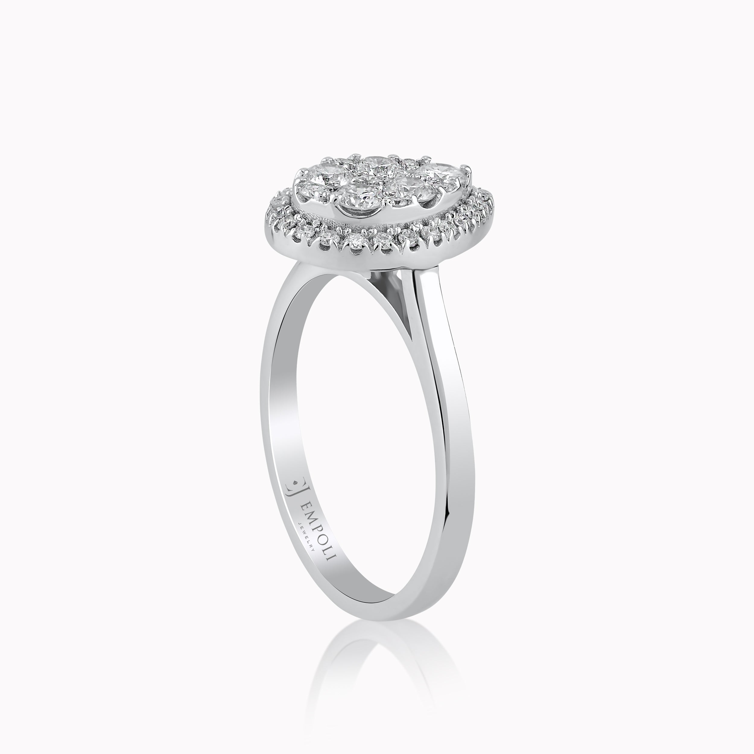 14K White Gold Diamond Ring — 0.57 ct