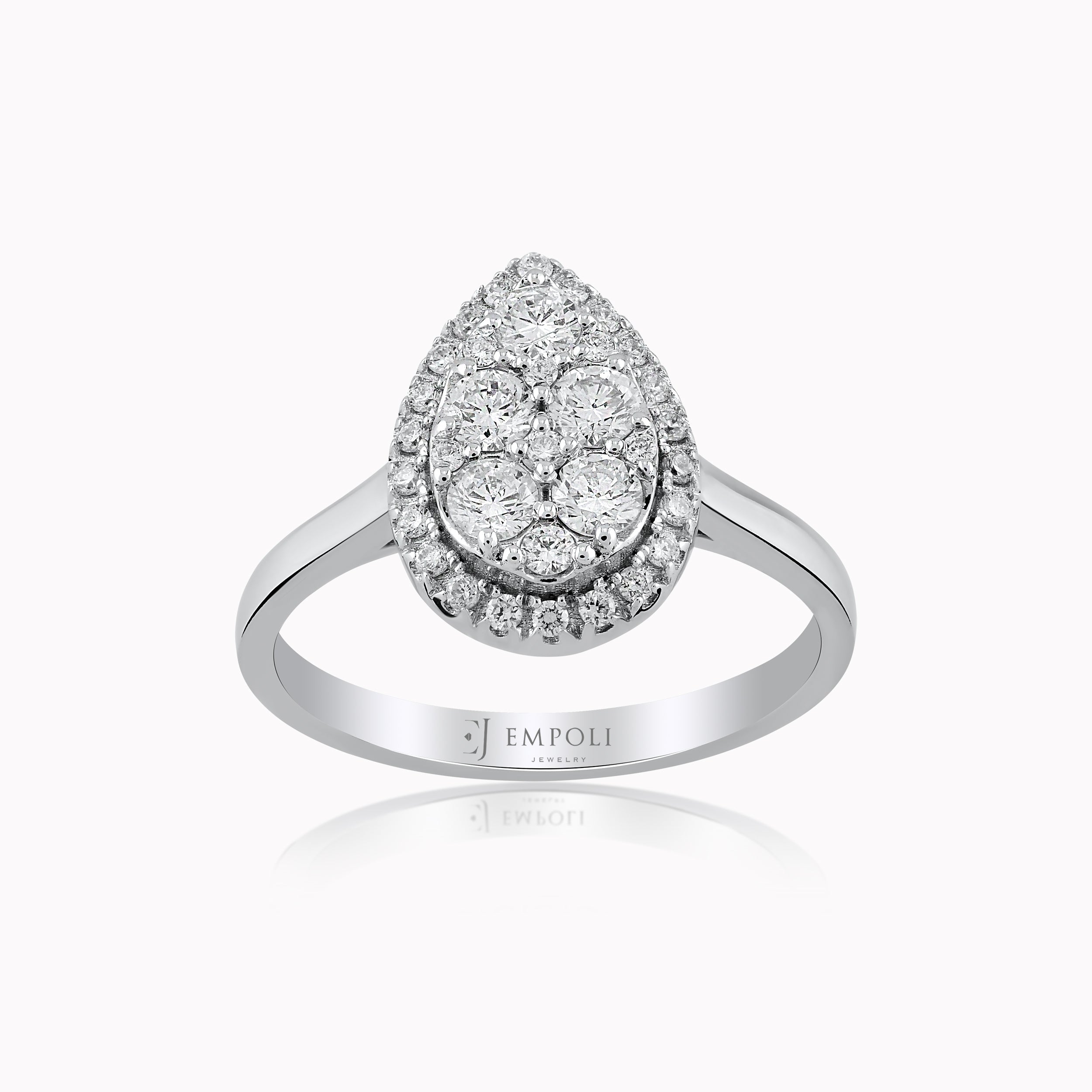 14K White Gold Diamond Ring — 0.57 ct