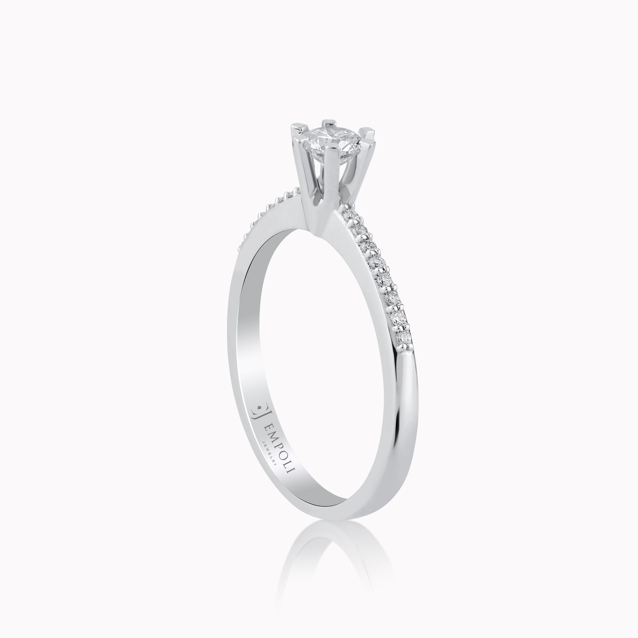 14K White Gold Diamond Ring — 0.39 ct
