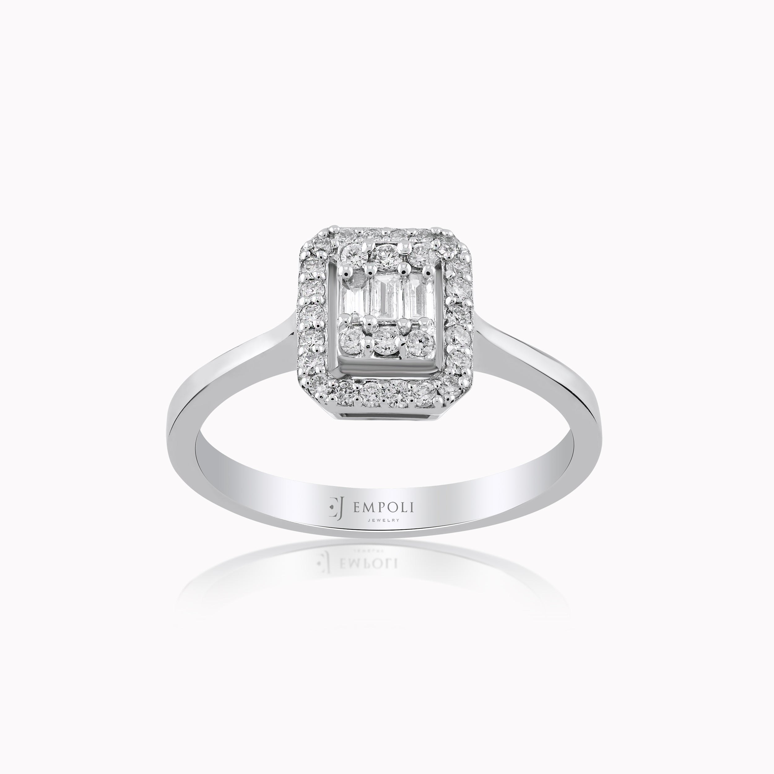 14K White Gold Diamond Ring — 0.24 ct