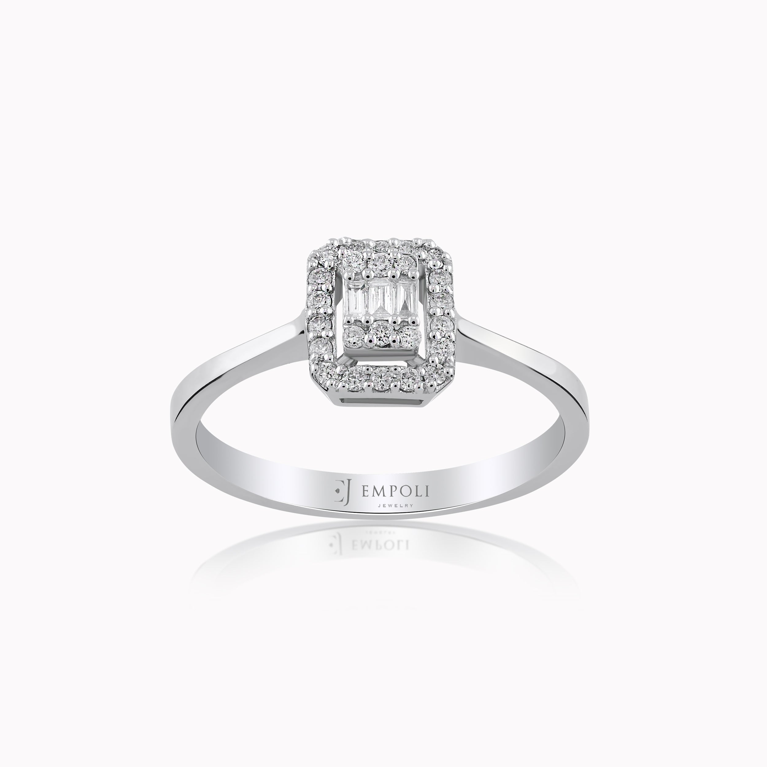 14K White Gold Diamond Ring — 0.15 ct