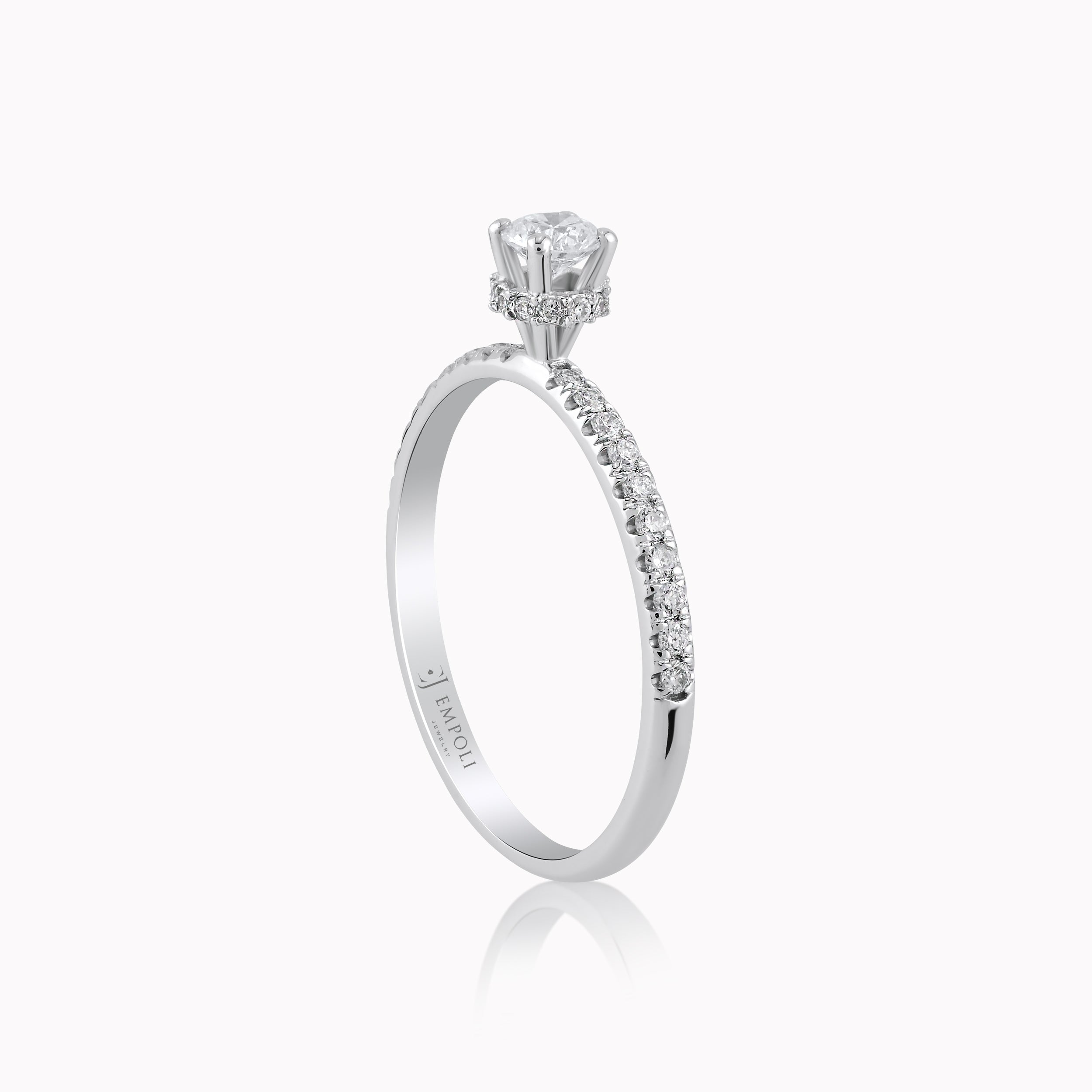 14K White Gold Diamond Ring — 0.28 ct