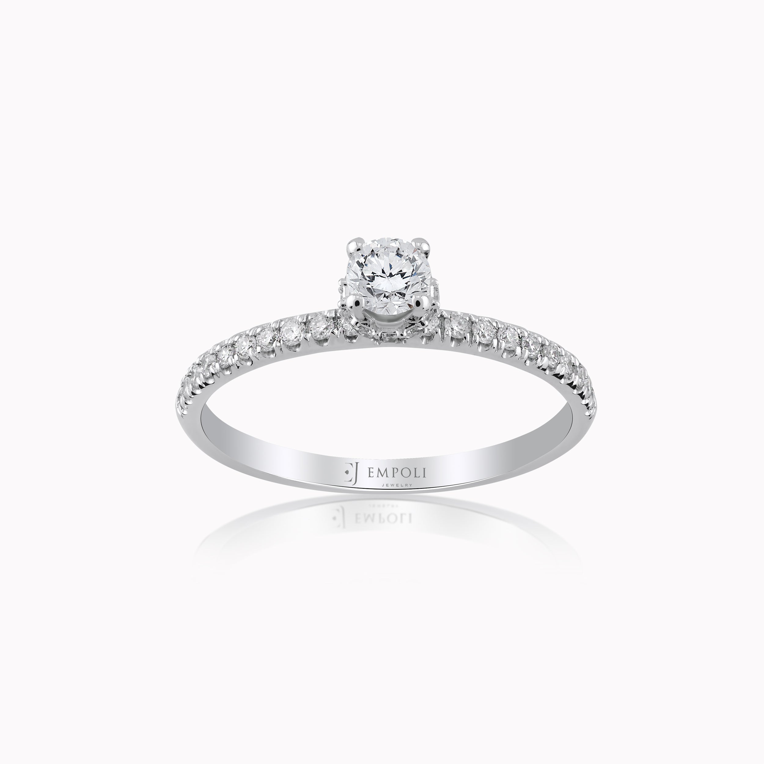 14K White Gold Diamond Ring — 0.28 ct