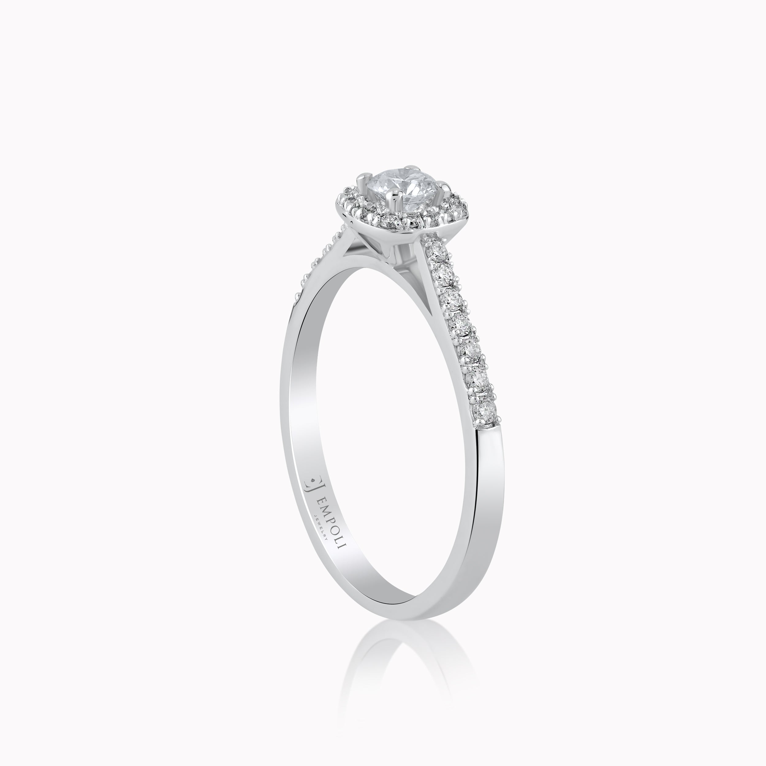 14K White Gold Diamond Ring — 0.41 ct