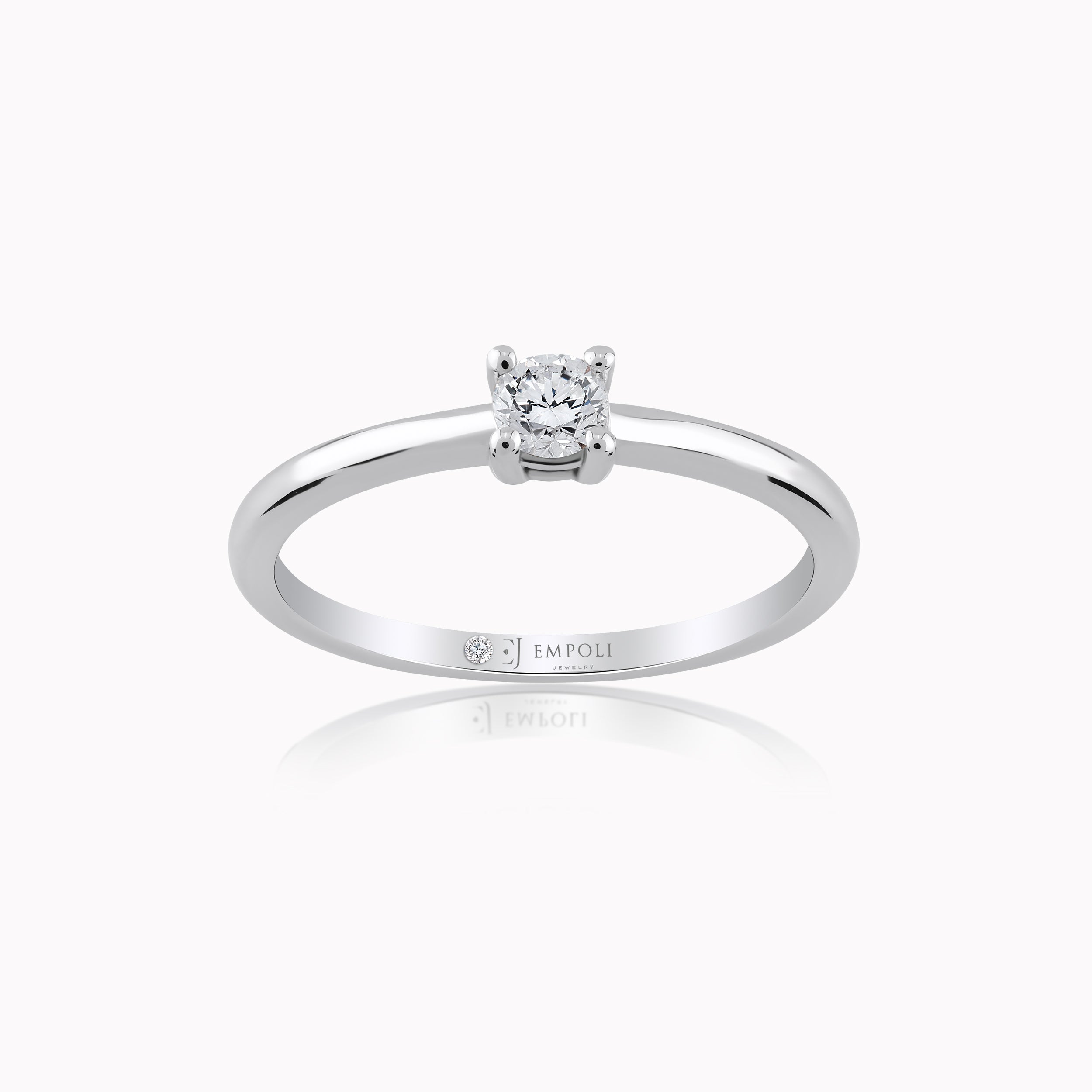 14K White Gold Diamond Ring — 0.20 ct