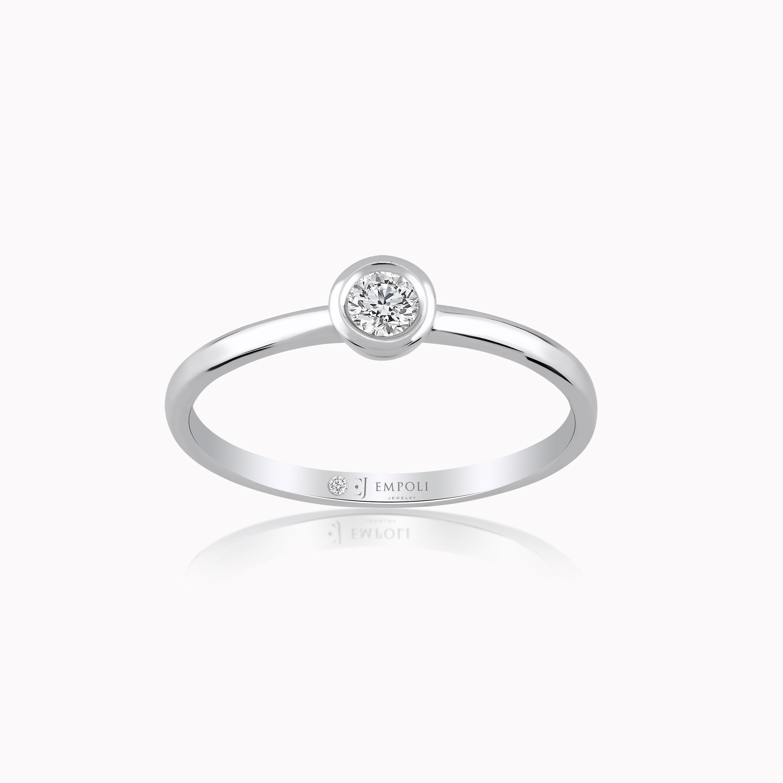14K White Gold Diamond Ring — 0.15 ct