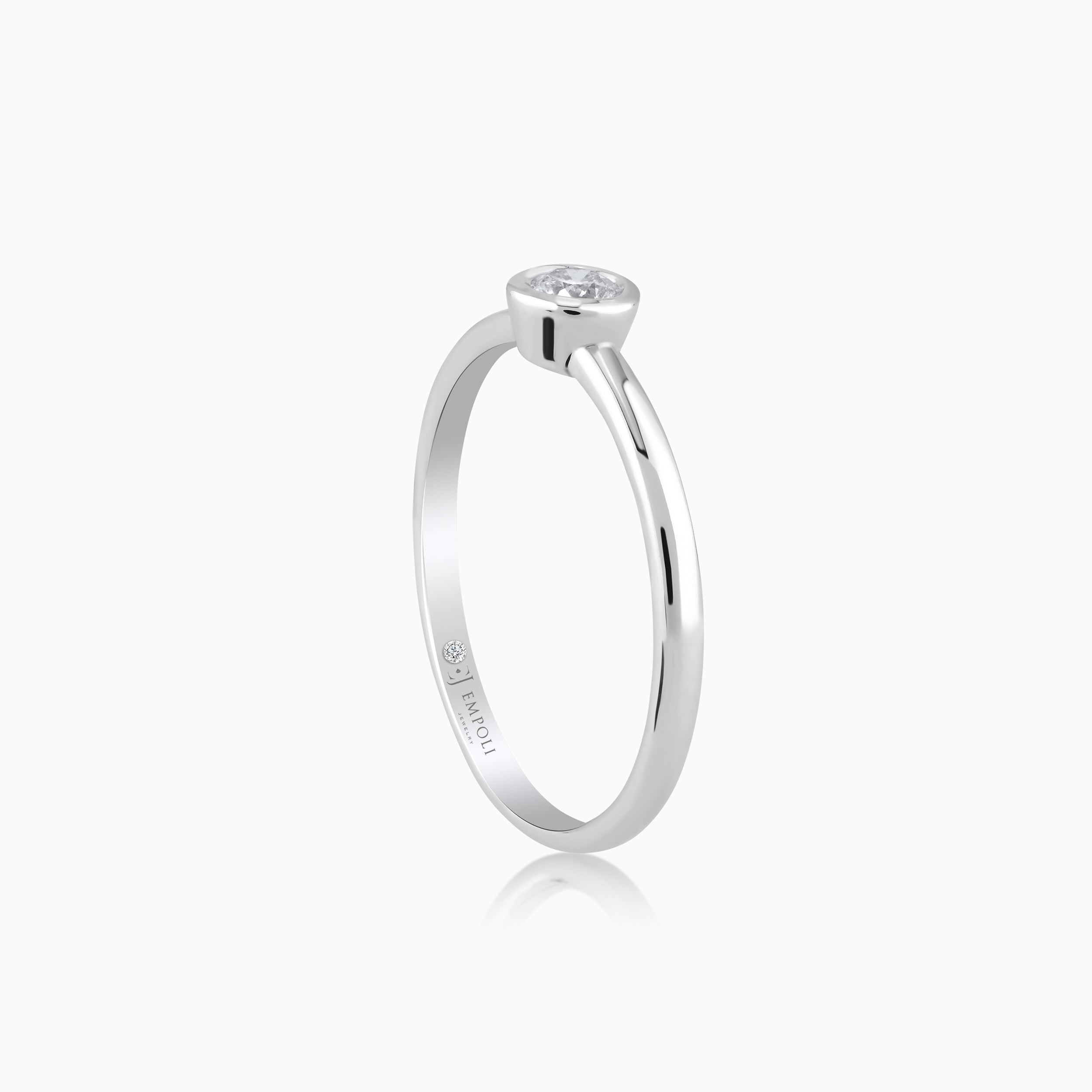 14K White Gold Diamond Ring — 0.15 ct