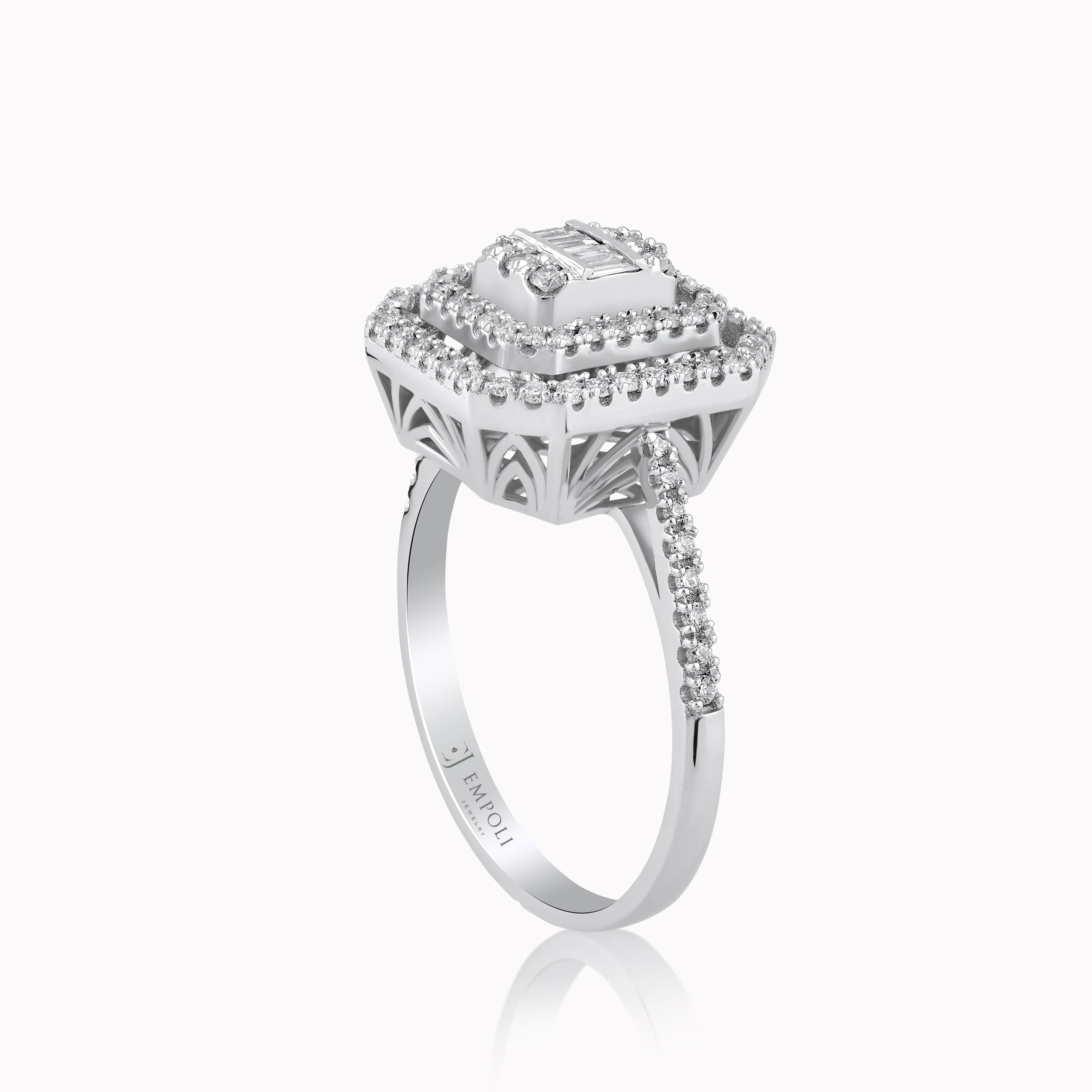 14K White Gold Diamond Ring — 0.37 ct