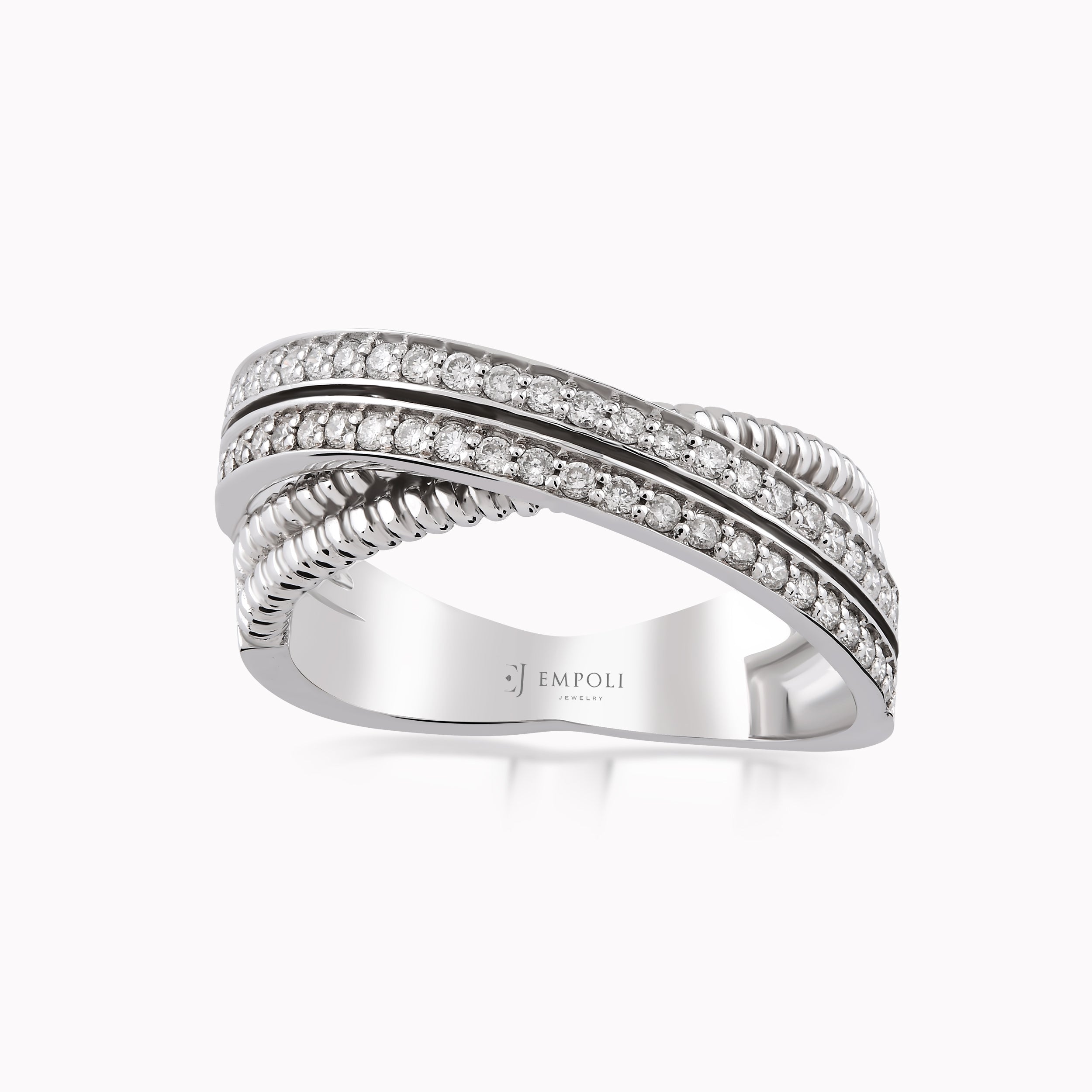 18K White Gold Diamond Ring — 0.37 ct