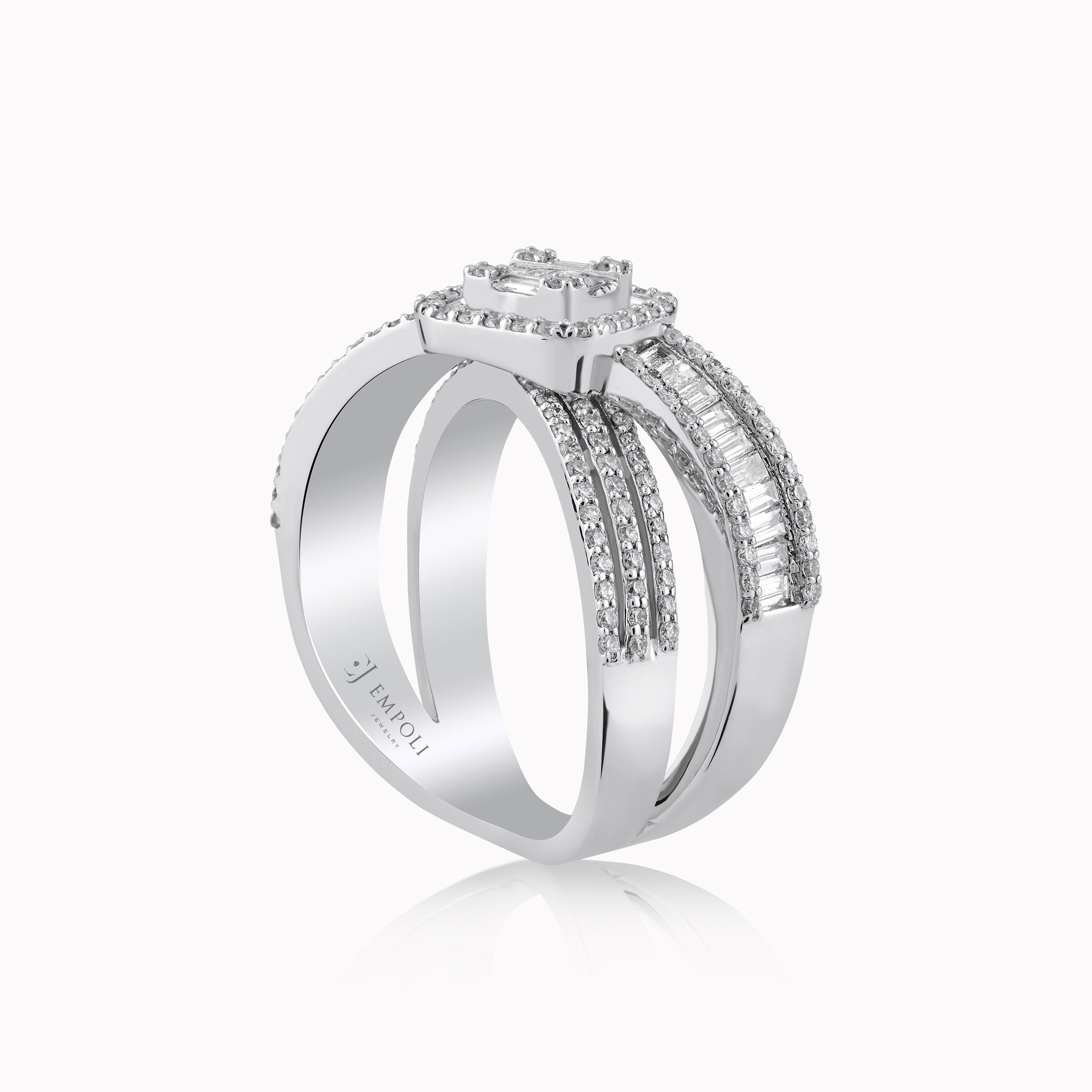 18K White Gold Diamond Ring — 1.25 ct