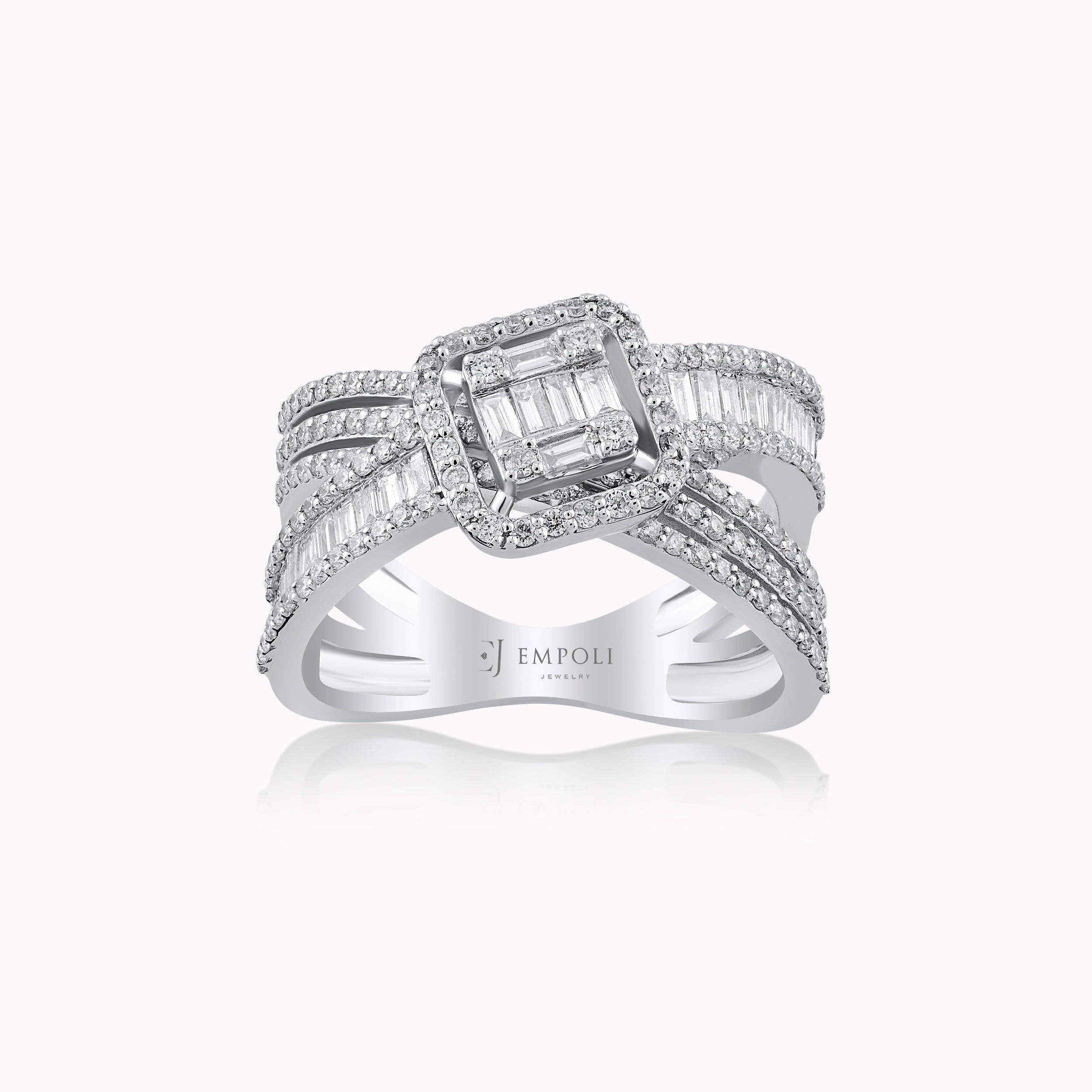 18K White Gold Diamond Ring — 1.25 ct