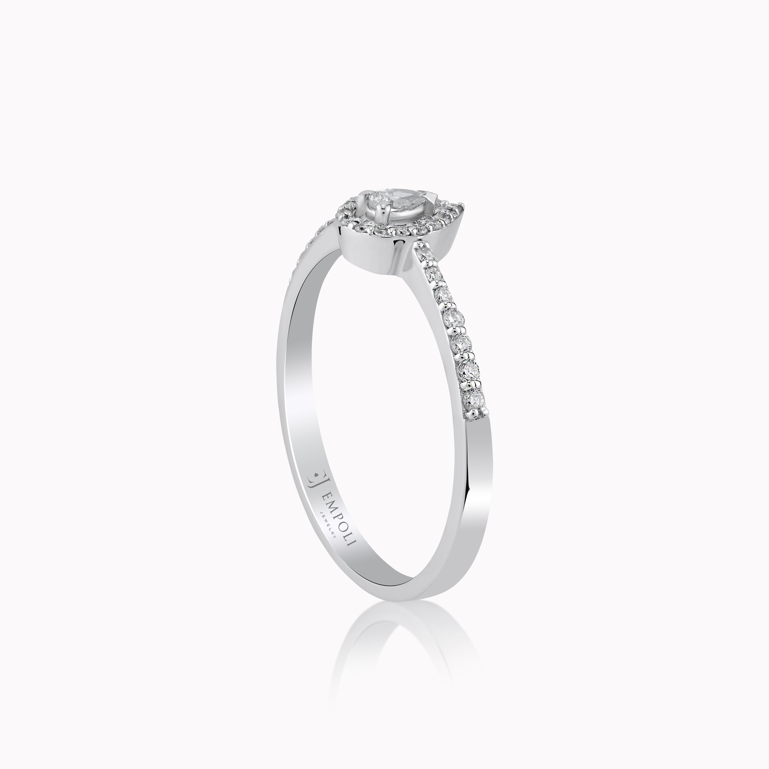 14K White Gold Diamond Ring — 0.22 ct