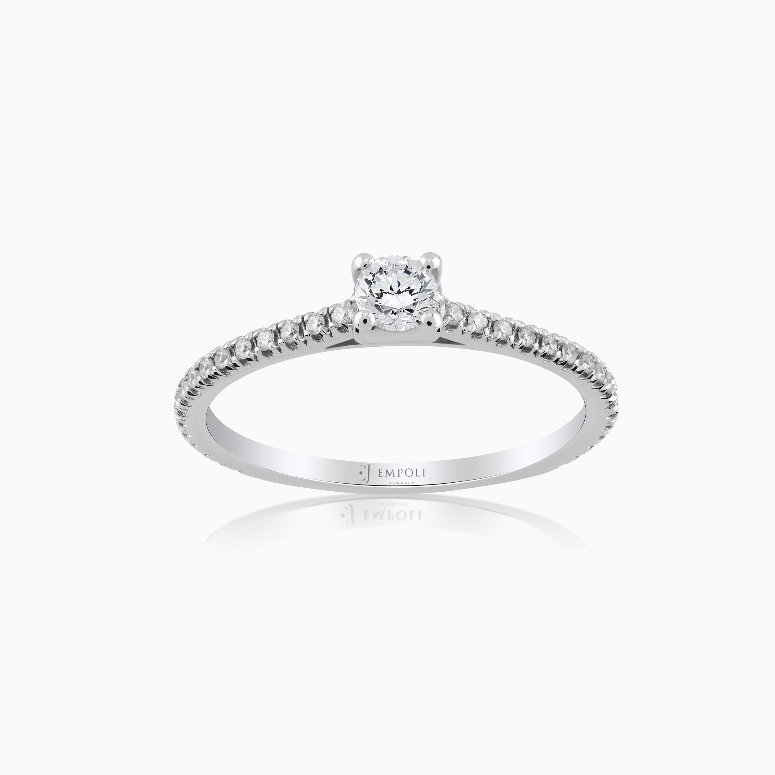14K White Gold Diamond Ring — 0.27 ct