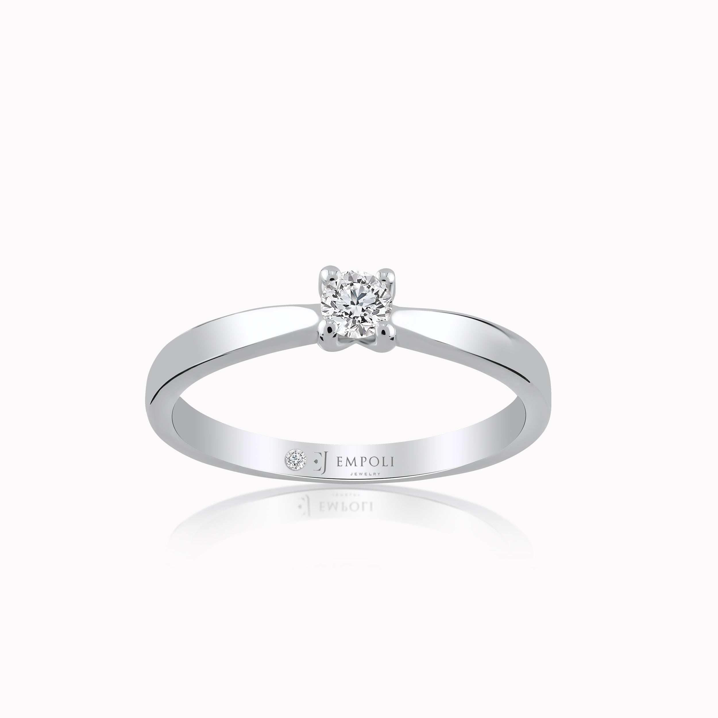 14K White Gold Diamond Ring — 0.16 ct