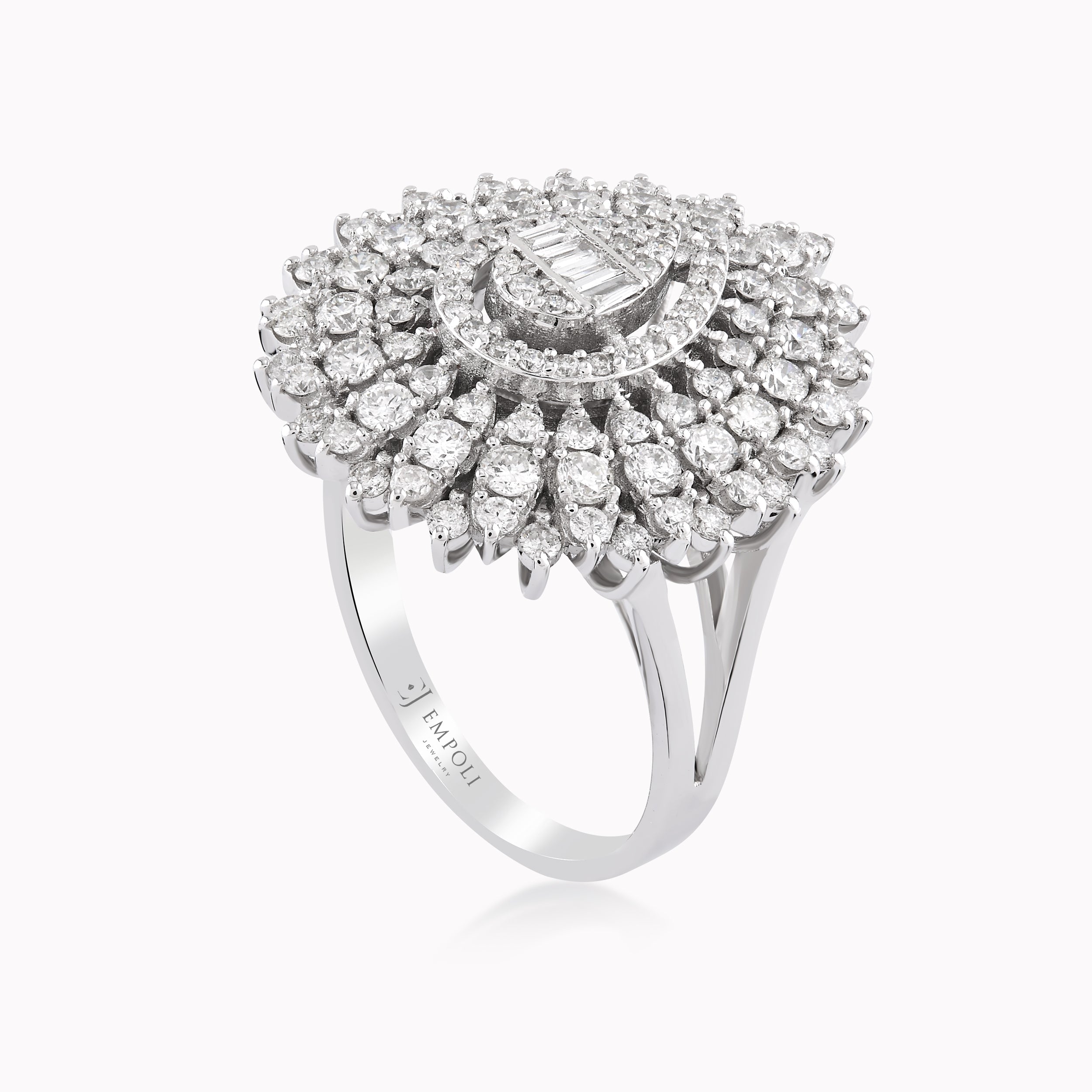 18K White Gold Diamond Ring — 1.47 ct