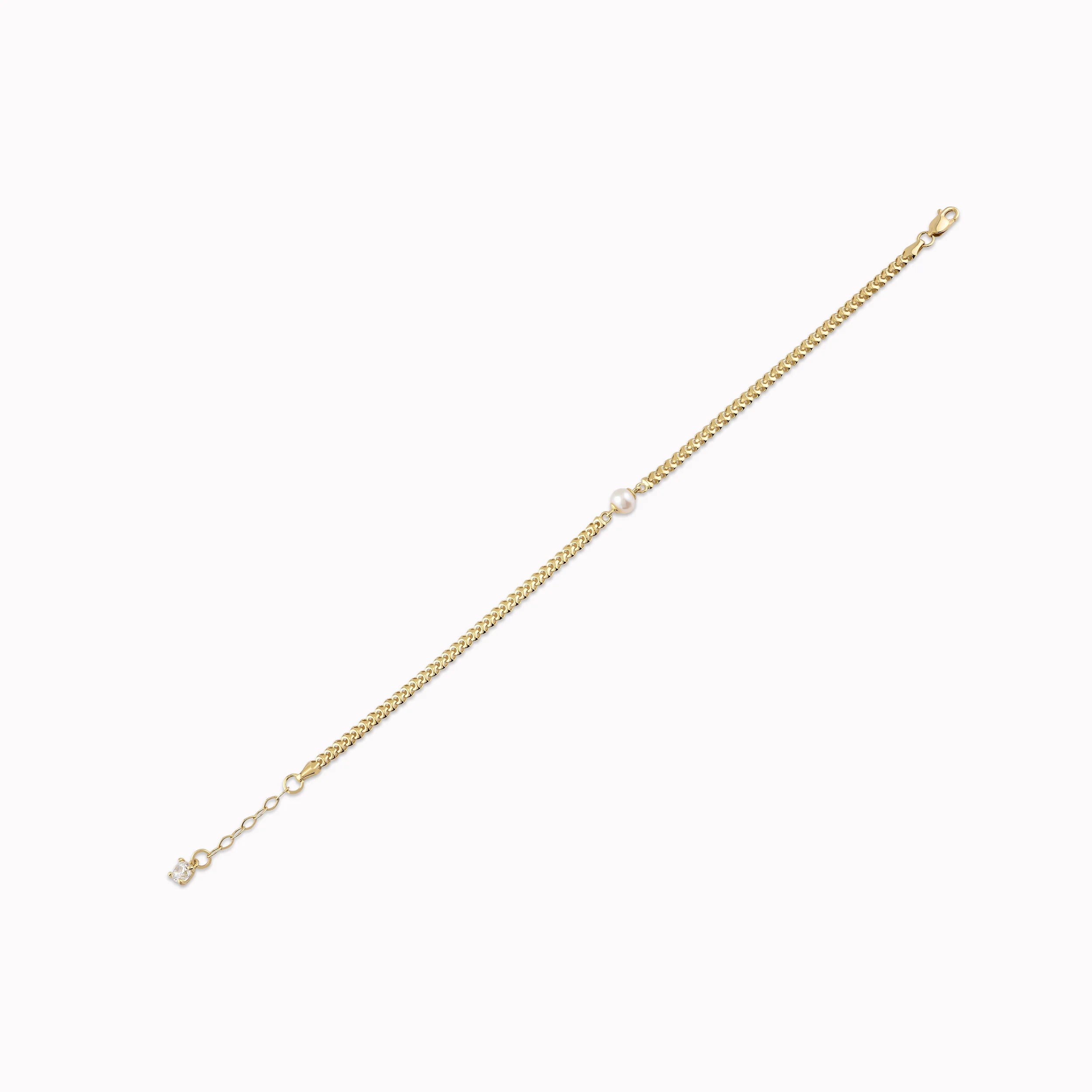14K Yellow Gold Pearl Bracelet