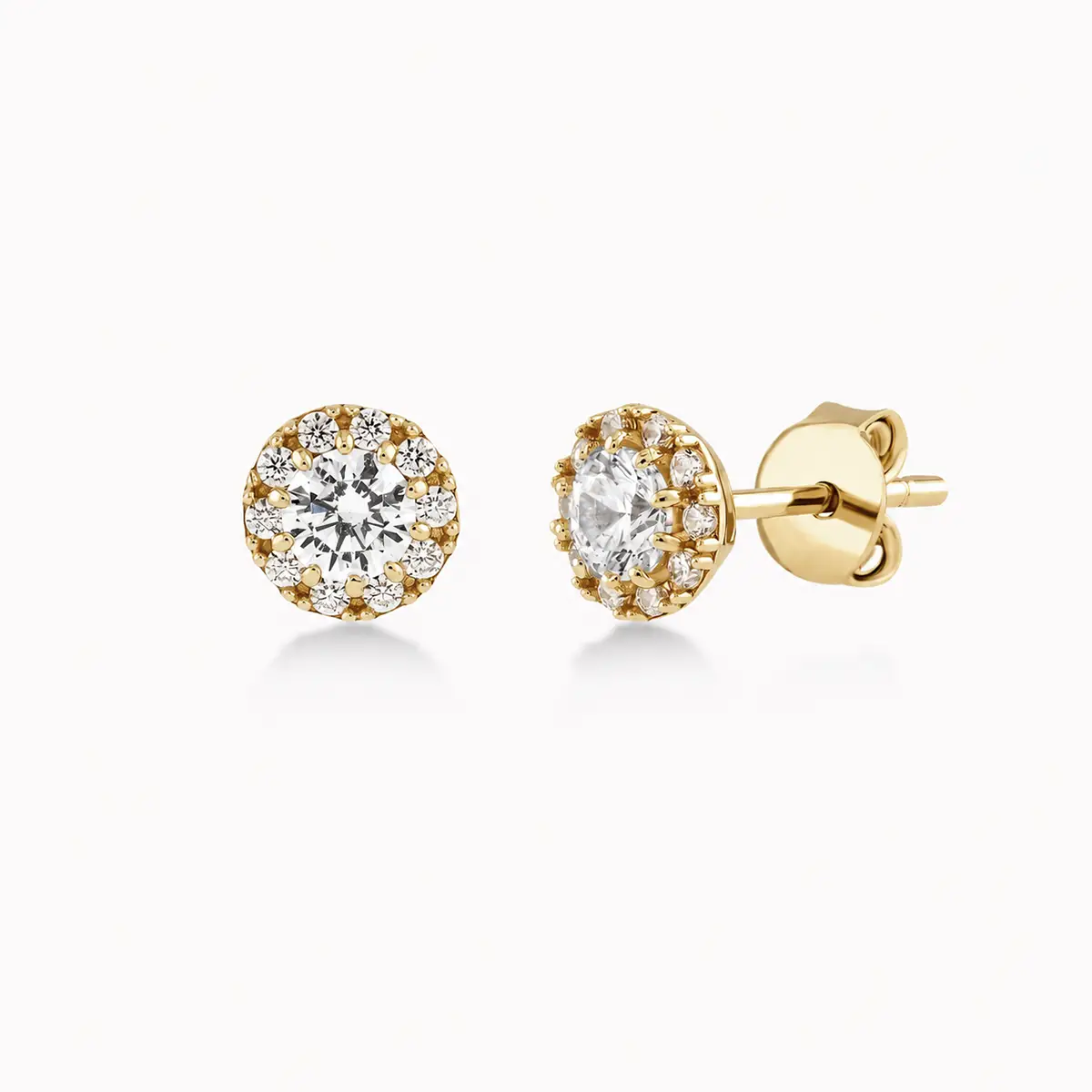 14K White Gold White Cubic Zirconia Earrings