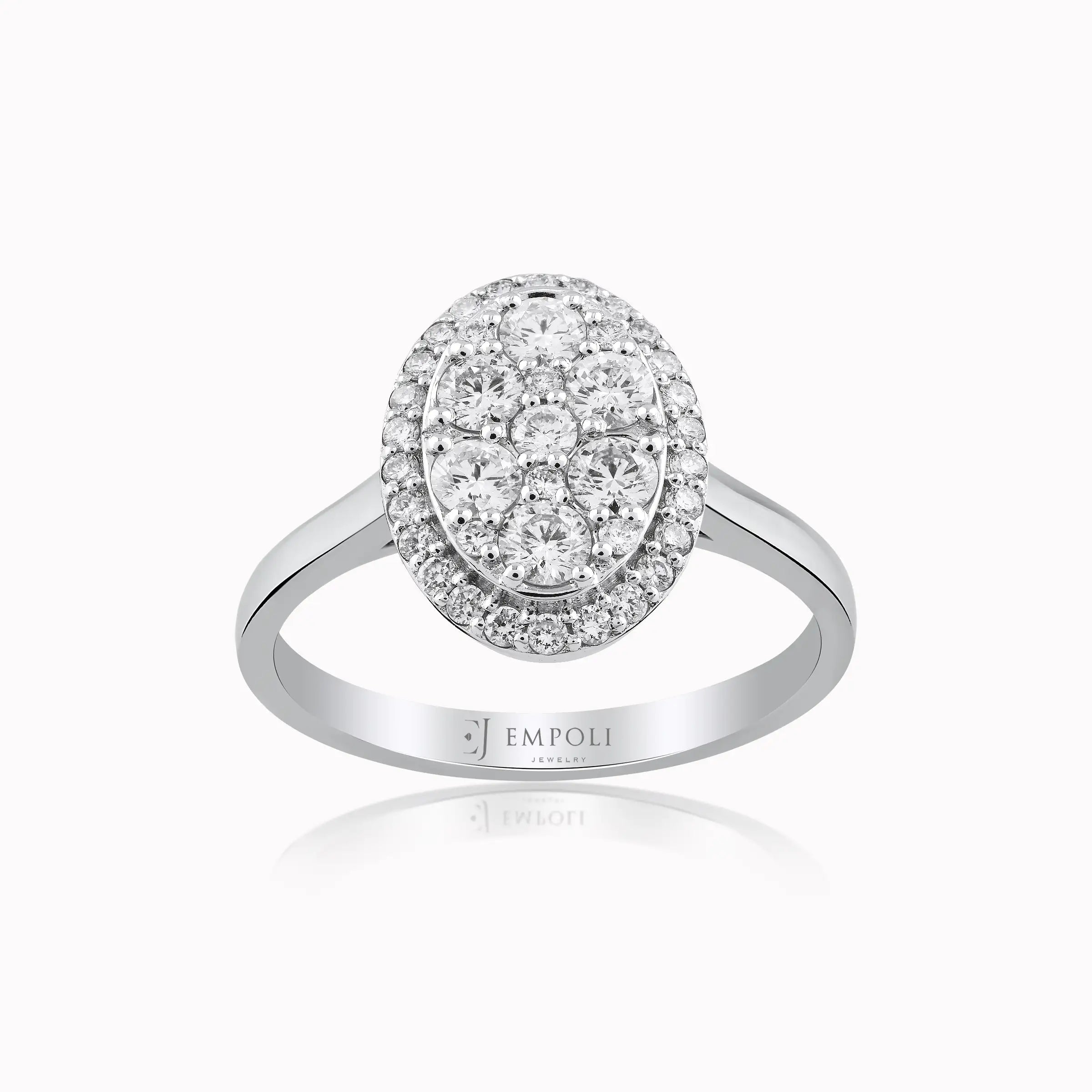 14K White Gold Diamond Ring — 0.57 ct